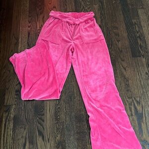 Refuge Kids Bright Pink Velour Joggers